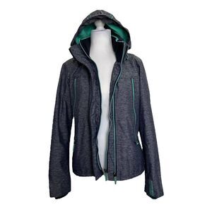 Superdry Japan Hooded Jacket Blue Seafoam‎ Green Size 8